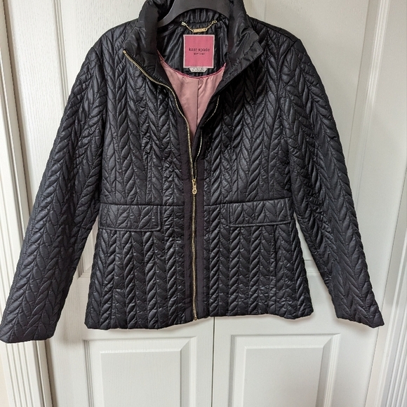 Kate Spade Black Quilted Jacket for Women - Picture 1 of 3